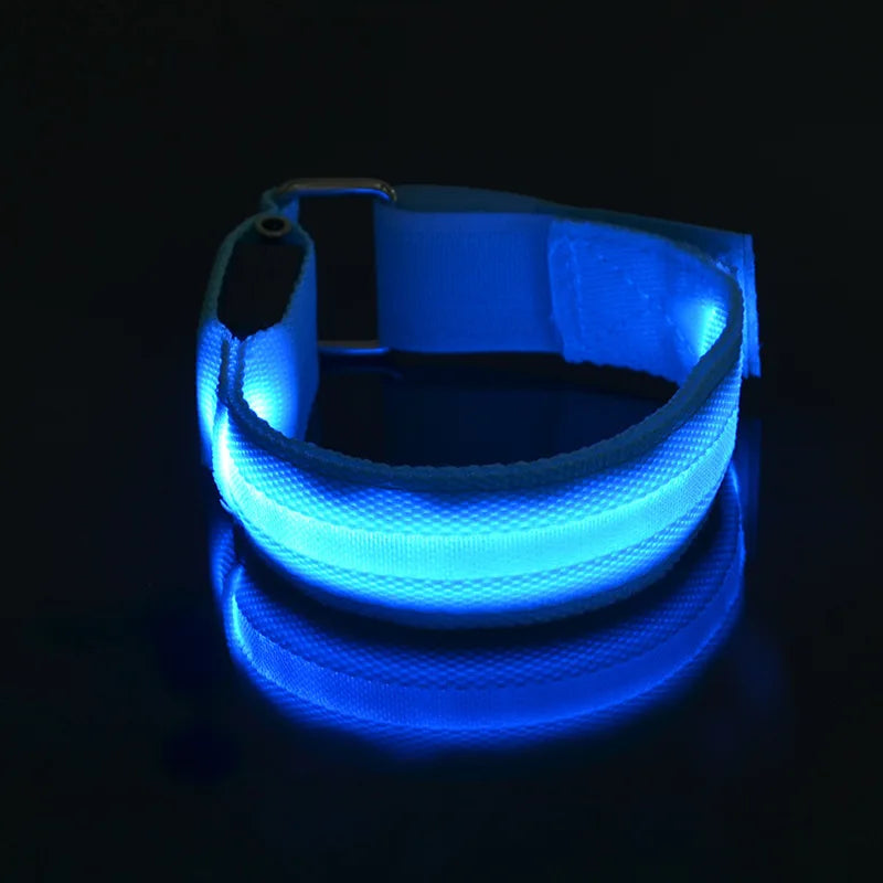 Night Running Armband LED Light Outdoor Sports USB Rechargeable Safety Belt Arm Leg Warning Wristband Cycling Bike Bicycle Light