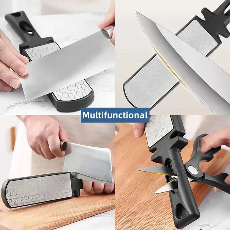 5 In 1 Knife Sharpener Diamond Bars 400/1000 Multi-Tool Kitchen Knives Tungsten Steel Ceramic Grinding Double-Sided Whetstone