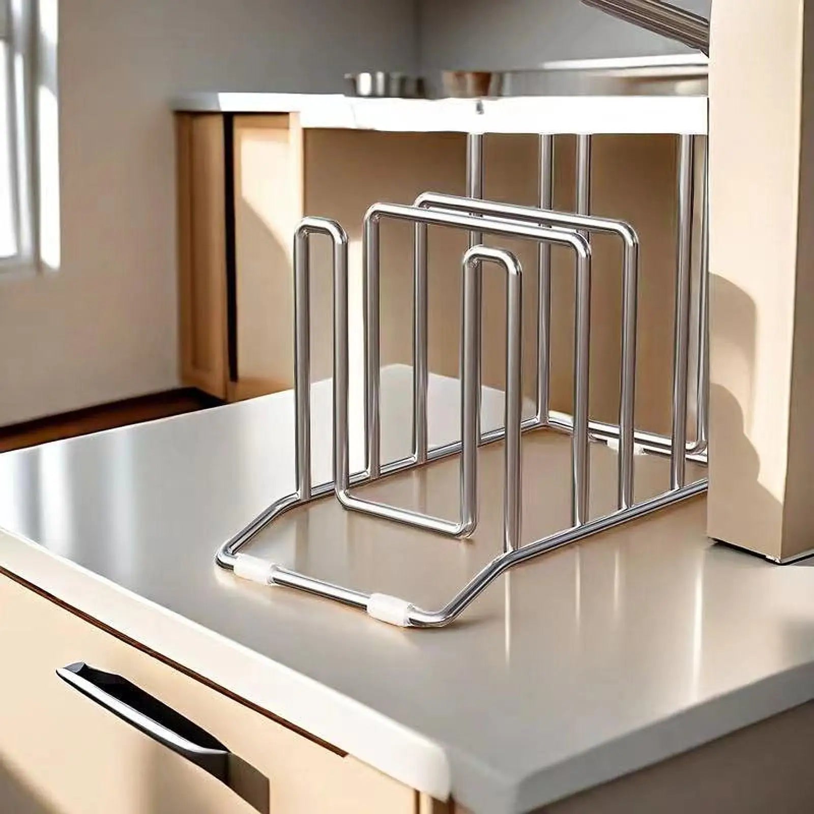 Stainless Steel Pot Lid Storage Rack Multifunction Cutting Board Kitchen Placement Rack Pot Utensils For Household Kitchen Rack