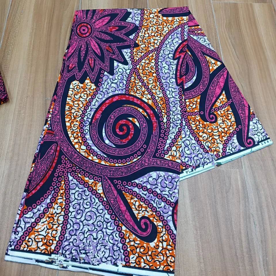 Ankara Fabric African Real Wax Print Cotton 100% New Design 2024 Tissus Wax Africain Patchwork Fabric For Dress 6yard Sales Soft