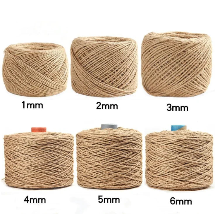 100M 4/5/6mm DIY Cat Scratching Post Natural Cordage Twisted Sisal Rope Fun Pet Toys For Pet Cat Scratching Post Claw Care Toy