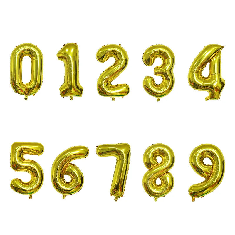 32 Inch Large Number Balloons 0-9 - Multicolor Birthday Decorations, Helium Supported, Party Supplies for Birthday Anniversary C