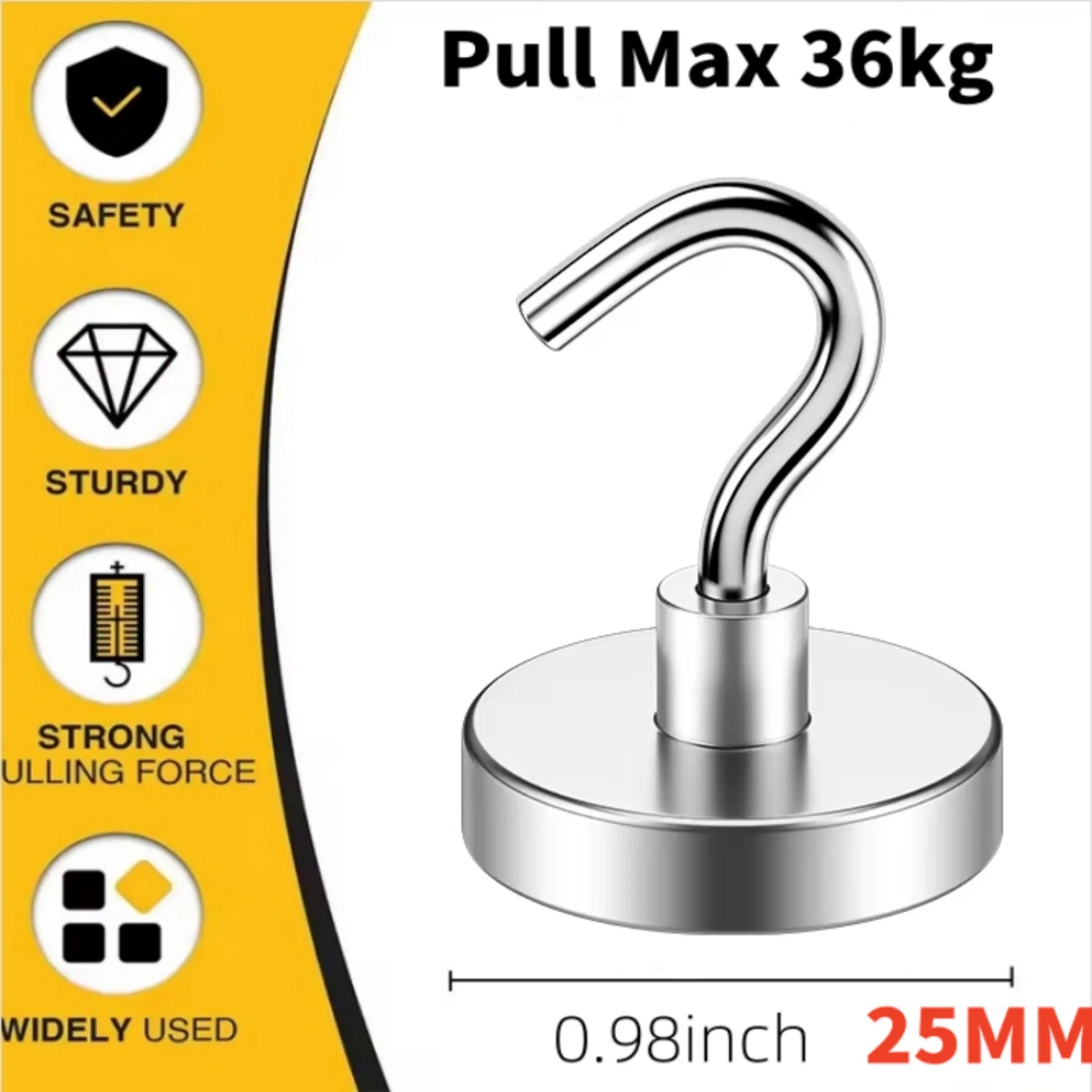 Strong Magnet Hooks for Cruise Ship, Rare Earth Magnets with Hooks for Refrigerator,Hanging,Classroom,Kitchen-4/6/8/10/12Pack