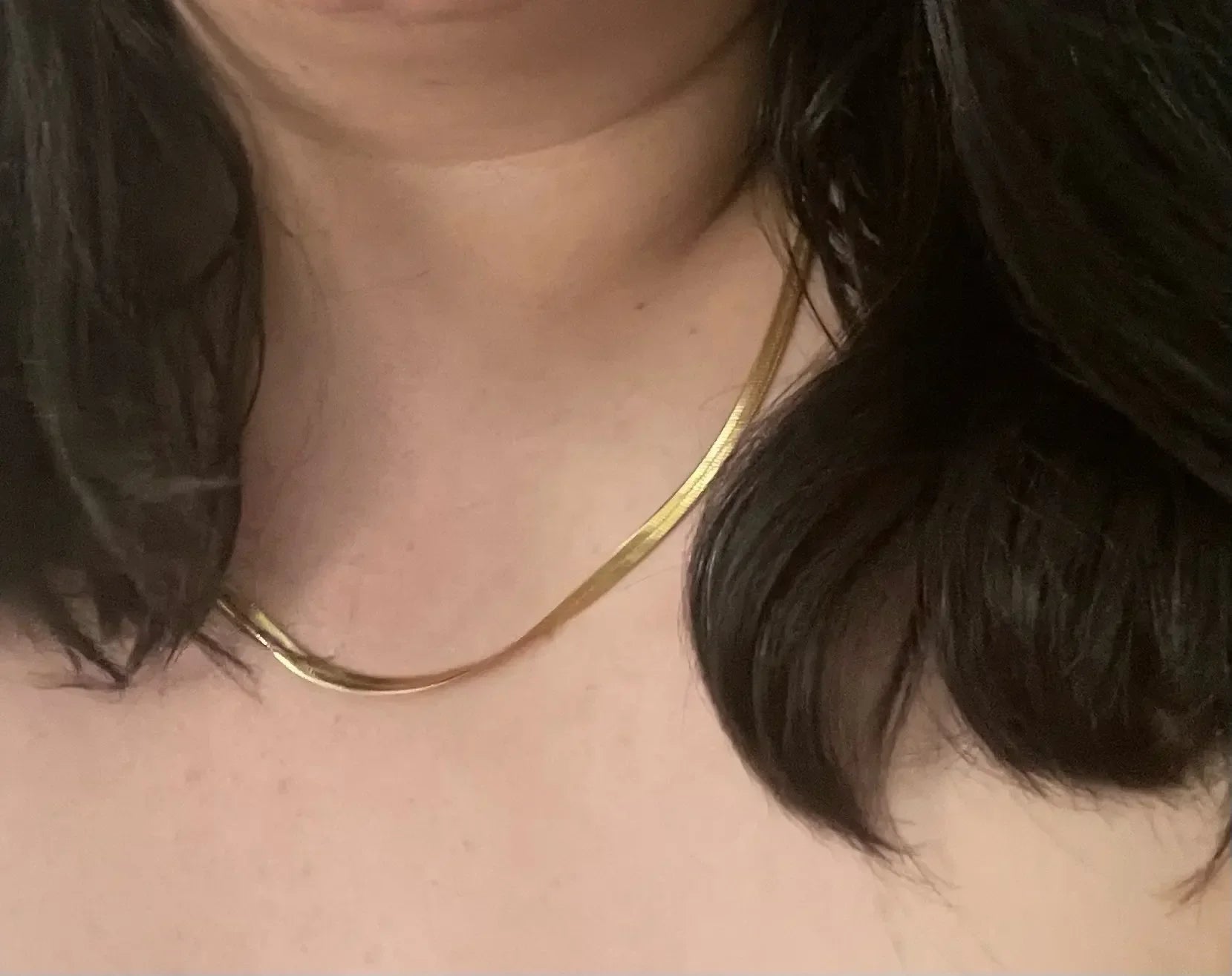 Width 3mm Stainless Steel Flat Necklace Gold Color Waterproof  Filmy Snake Chain Men Gift Jewelry Various Length