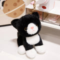 15CM Cute Simulated Cat Doll Plush Toy Stuffed Soft Animal Plush White Gray Kitten Car Pendant Keychain Kids Girls Gift Pet Toys