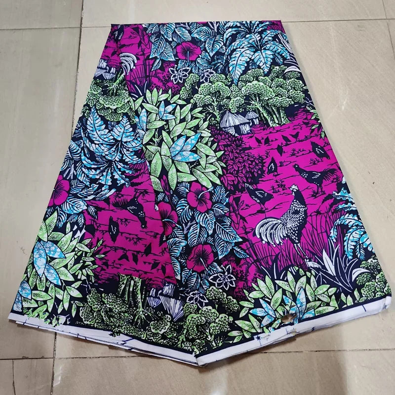 Ankara Fabric African Real Wax Print Cotton 100% New Design 2024 Tissus Wax Africain Patchwork Fabric For Dress 6yard Sales Soft