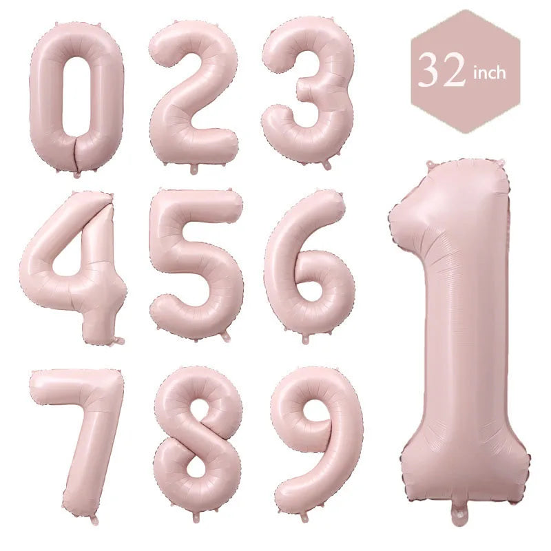 32 Inch Large Number Balloons 0-9 - Multicolor Birthday Decorations, Helium Supported, Party Supplies for Birthday Anniversary C
