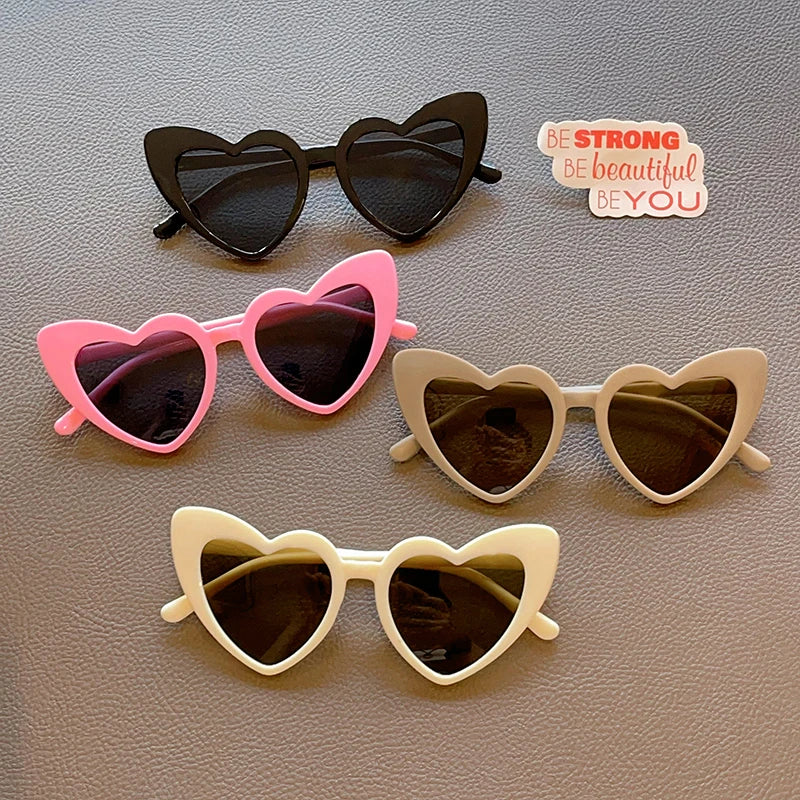 UV400 Protection Kids Heart Sunglasses 2026 New 7 Colors Cute For Girls Boys Toddler Outdoor Travel Daily Gift Shades Accessorie