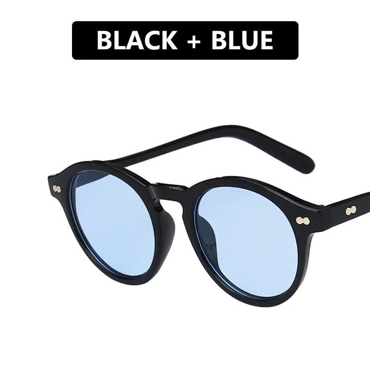 Retro Fashion Sunglasses for Men Women Vintage Small Round Frame Sun Glasses Yellow Lens UV400 Goggles Shades Eyewear