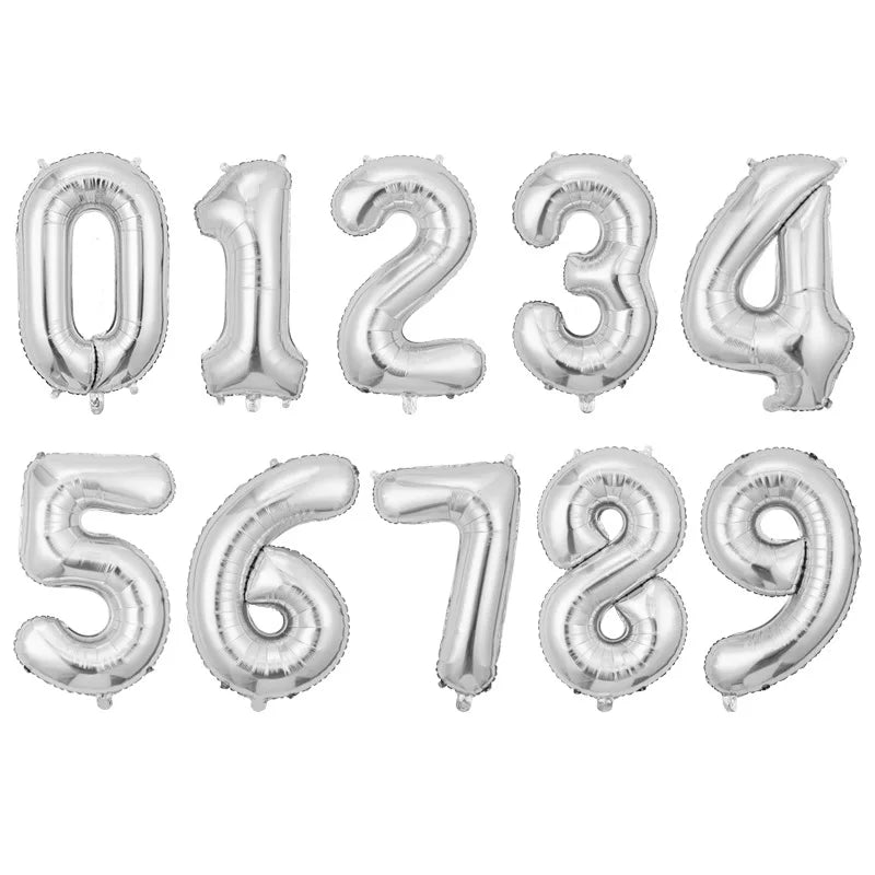 32 Inch Large Number Balloons 0-9 - Multicolor Birthday Decorations, Helium Supported, Party Supplies for Birthday Anniversary C
