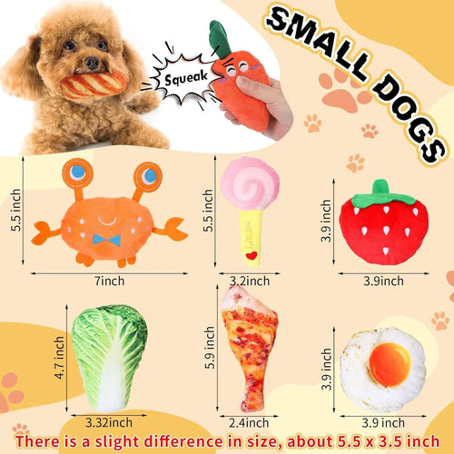 100Pcs Squeaky Toys Bulk for Small Puppy Dog Stuffed Plush Chew Toys Small Medium Dogs PET Toys with Squeakers for Puppies