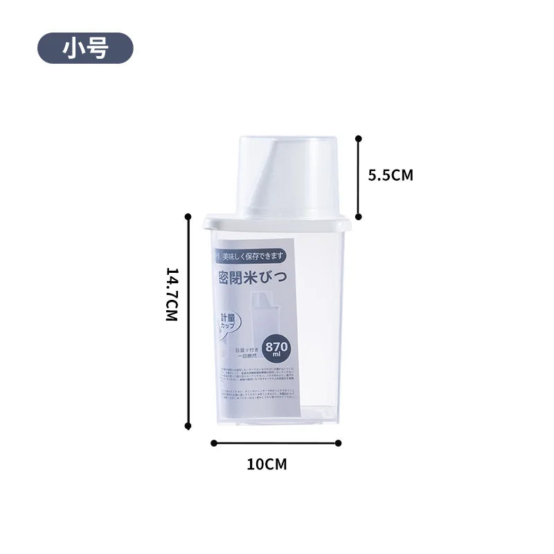 Kitchen Food Container Sealed Crisper Grains Tank Storage Kitchen Sorting Rice Storage Box Container Bottles and Jars