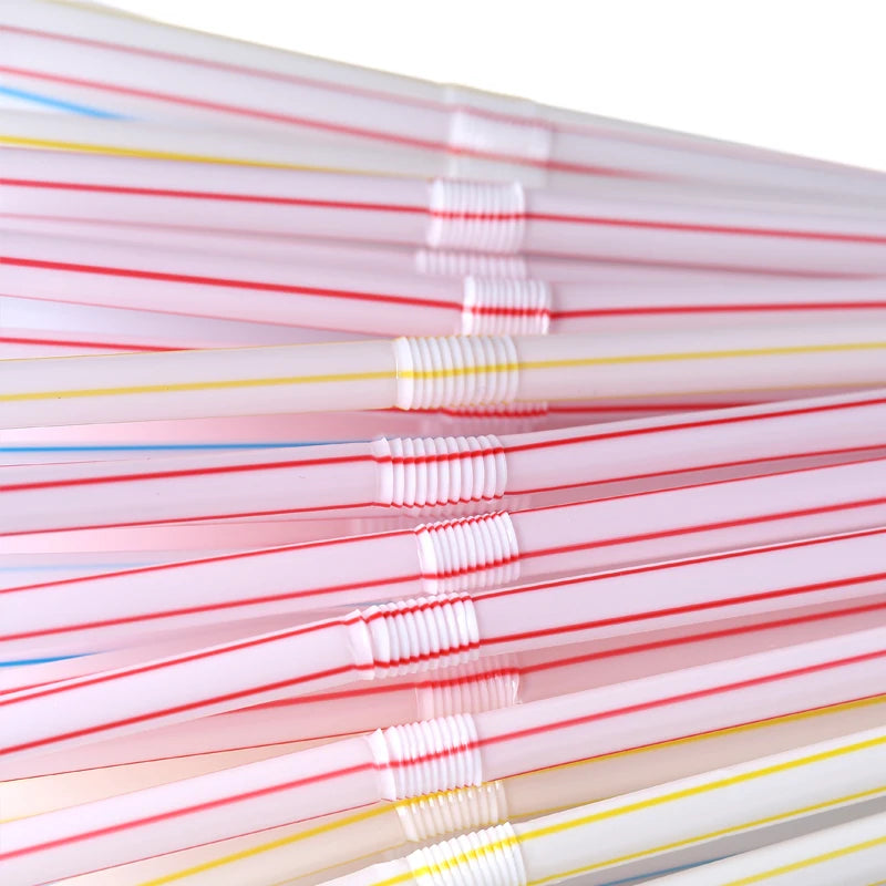 50-3000PCS Colorful & Black Drinking Kunststof Straws Bar Party Wedding Kitchen pajitas plastique Beverage Straw Wholesale