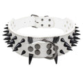 Hot Sale Decorative PU Leather Dog Collar Pointed Nails Rivets Anti Bite Durable Pet Accessories for Big Dogs Pet Accessories