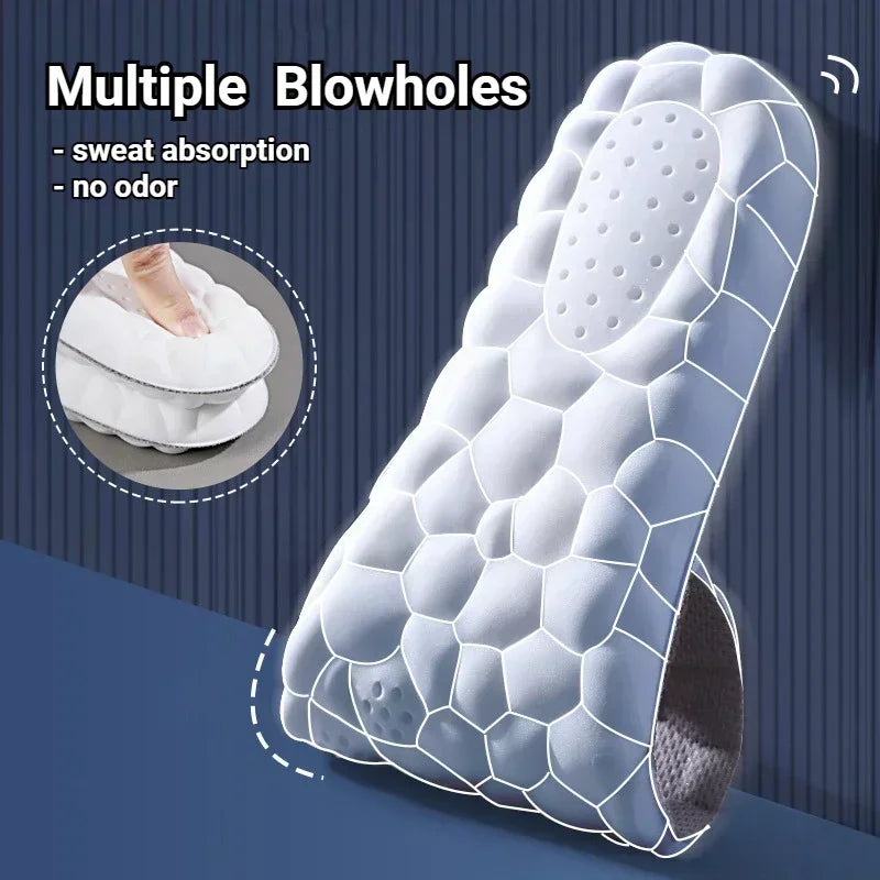 4D Sports Massage Insoles for Adults High Elastic Soft Deodorization Massage Running Football Orthopedic Shoe Pads Unisex