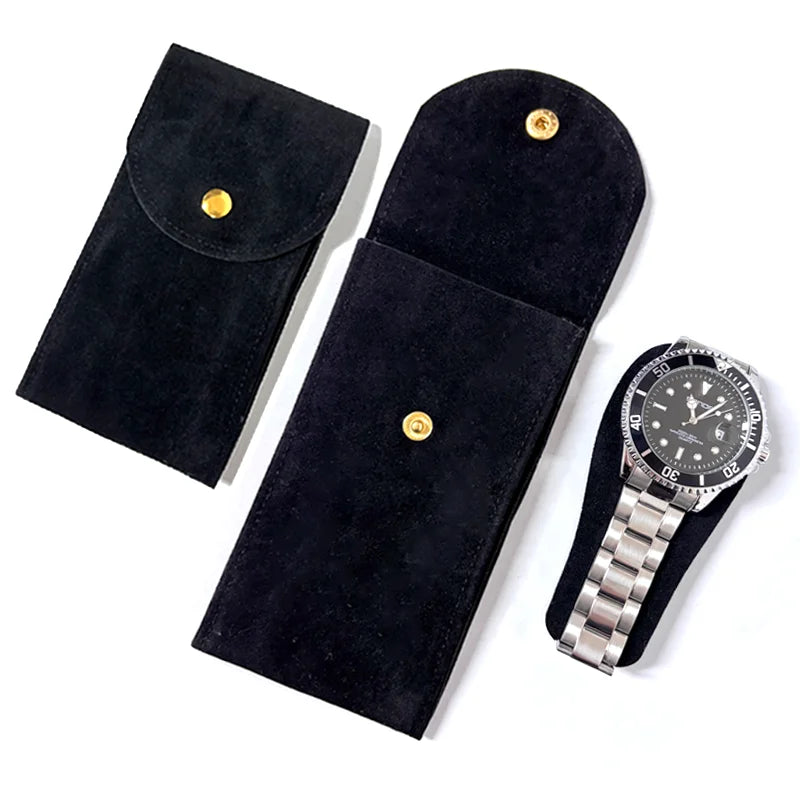 Embers Watch Bag Blue Black Green Watch Box Flannelette Gift Box Travel Storage Case Durable Portable Watch Dust Protection Case