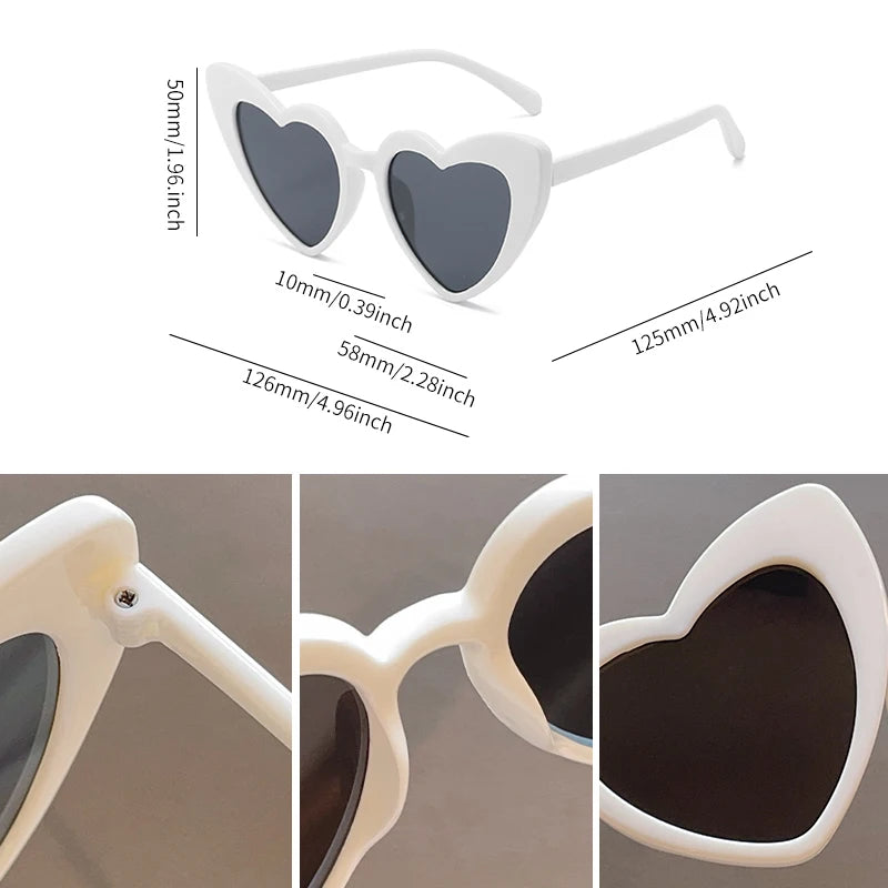 UV400 Protection Kids Heart Sunglasses 2026 New 7 Colors Cute For Girls Boys Toddler Outdoor Travel Daily Gift Shades Accessorie