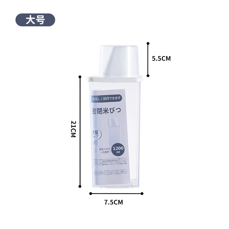 Kitchen Food Container Sealed Crisper Grains Tank Storage Kitchen Sorting Rice Storage Box Container Bottles and Jars
