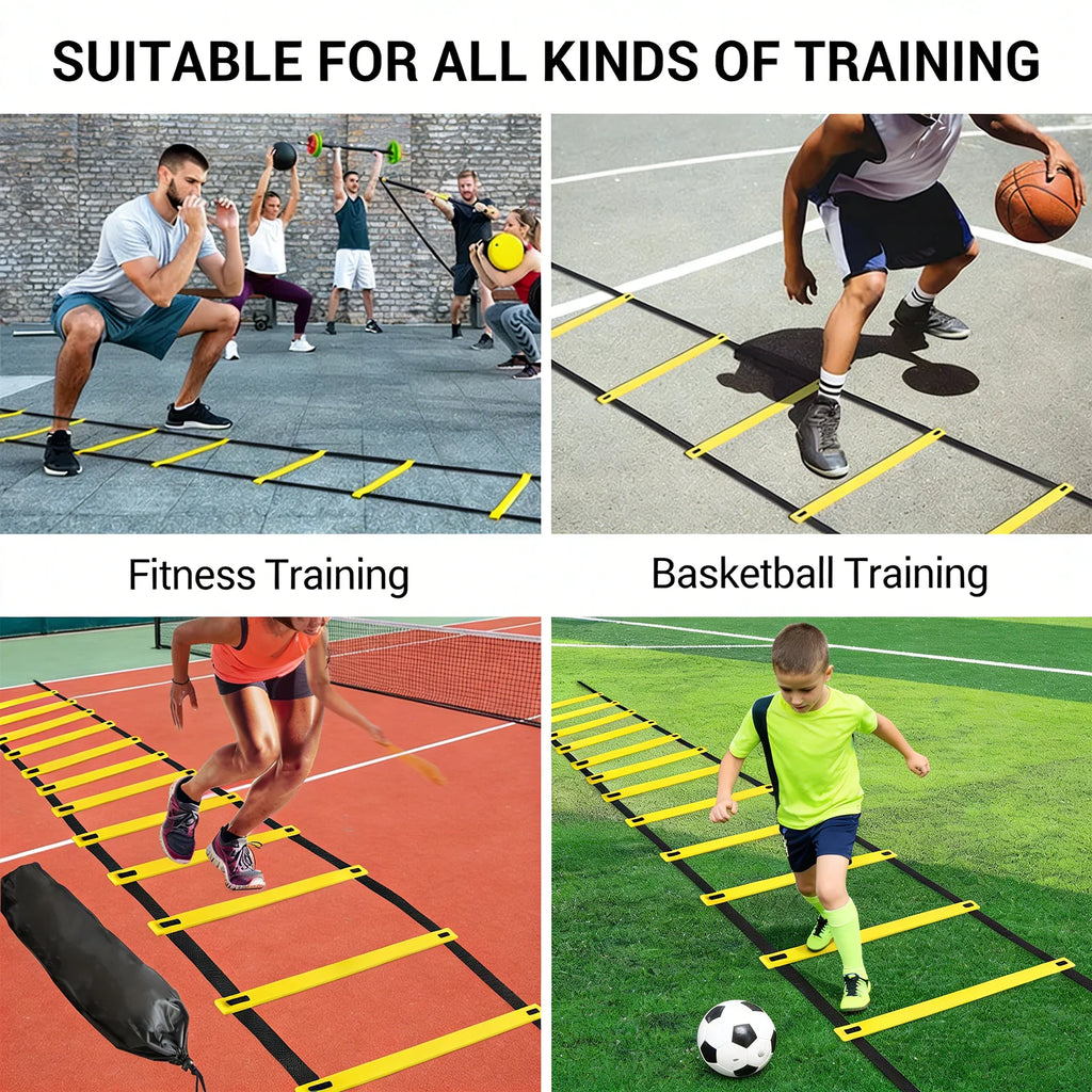 1 set Detachable Speed Agility Training Ladder for Football, Portable Sports Equipment with Improved Mobility and Coordination