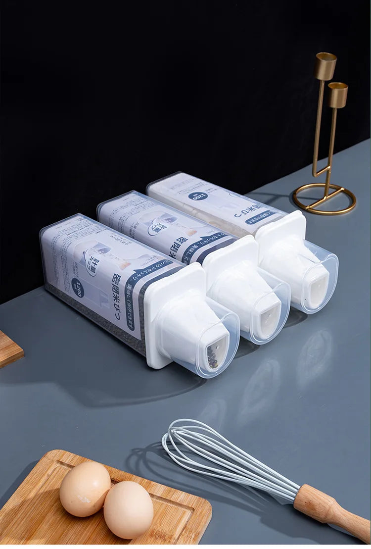 Kitchen Food Container Sealed Crisper Grains Tank Storage Kitchen Sorting Rice Storage Box Container Bottles and Jars