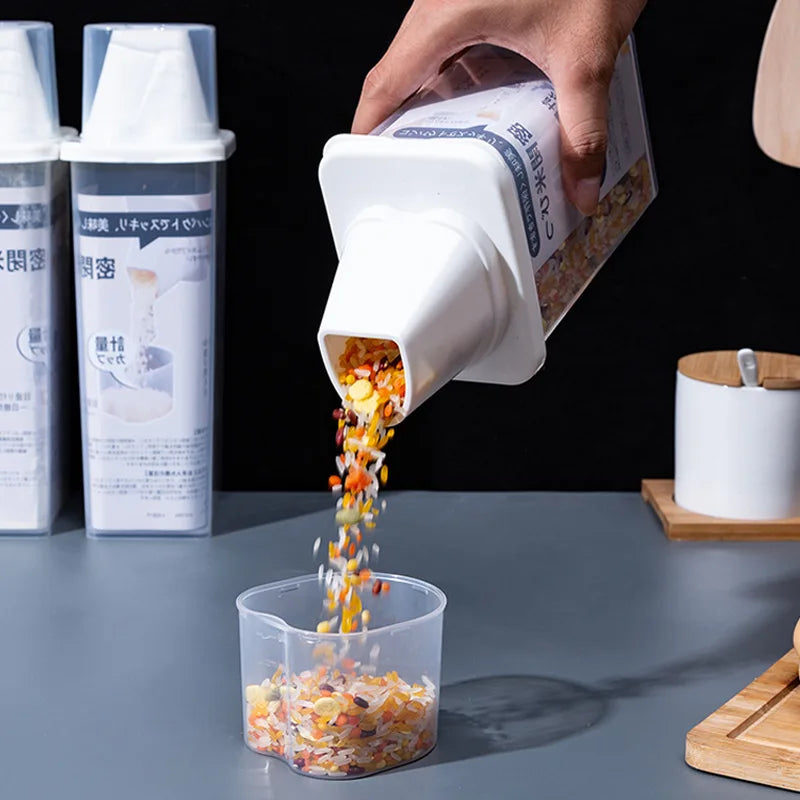 Kitchen Food Container Sealed Crisper Grains Tank Storage Kitchen Sorting Rice Storage Box Container Bottles and Jars