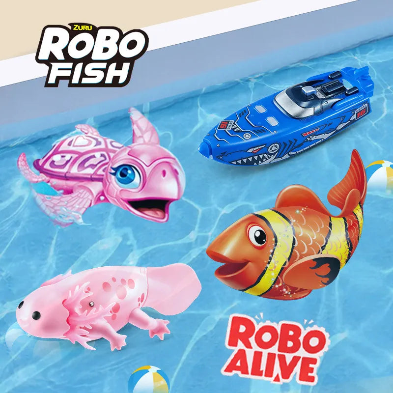 Zuru Robo Electronic Simulation Bath Toys Fish Turtle Axolotl Ship Water Playing Pet Toys For Boys Girls Kids Birthday Gifts