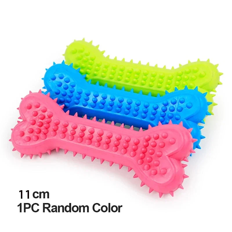 Pet Toys for Small Dogs Rubber Resistance To Bite Dog Toy Teeth Cleaning Chew Training Toys Pet Supplies Puppy Dogs 2025new