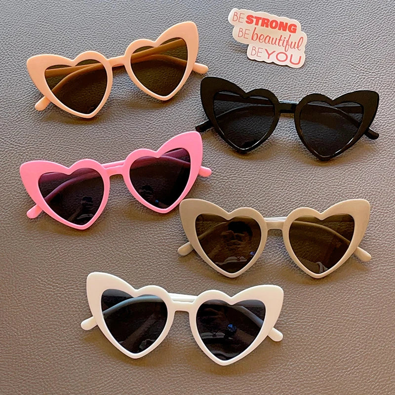 UV400 Protection Kids Heart Sunglasses 2026 New 7 Colors Cute For Girls Boys Toddler Outdoor Travel Daily Gift Shades Accessorie