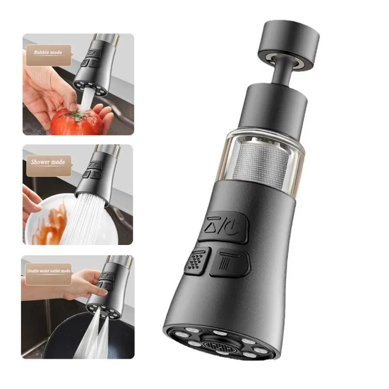 360° Universal Kitchen Faucet Extender With Filter Function Aerator Splash Filter Washbasin Faucet Bubbler Nozzle Aerator
