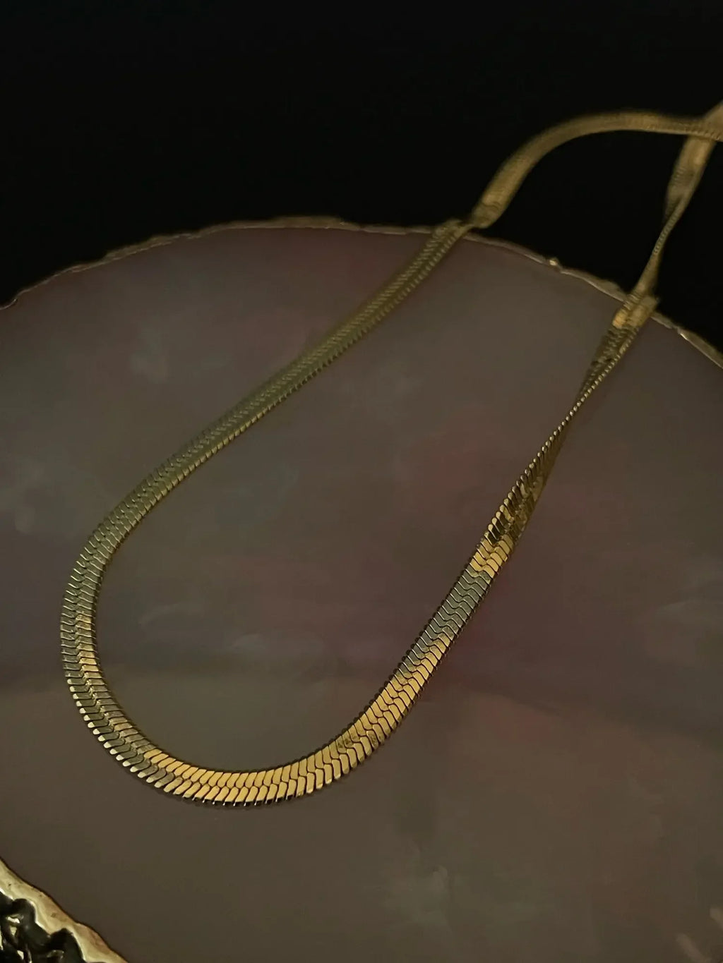 Width 3mm Stainless Steel Flat Necklace Gold Color Waterproof  Filmy Snake Chain Men Gift Jewelry Various Length