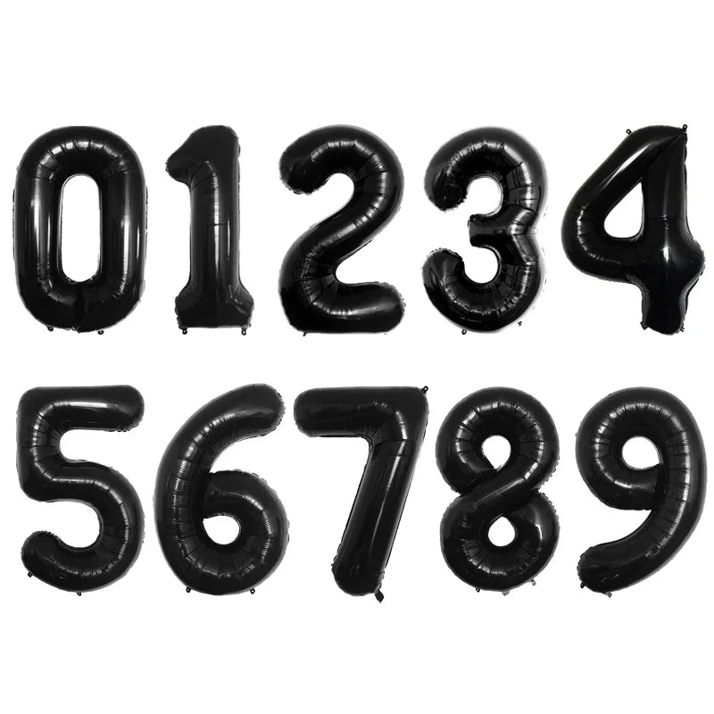 32 Inch Large Number Balloons 0-9 - Multicolor Birthday Decorations, Helium Supported, Party Supplies for Birthday Anniversary C