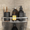 No Drill Bathroom Storage Rack Wall Mount Corner Shelf Shower Holder for WC Shampoo Organizer - Bathroom Accessories
