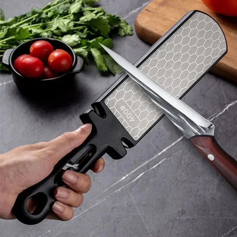 5 In 1 Knife Sharpener Diamond Bars 400/1000 Multi-Tool Kitchen Knives Tungsten Steel Ceramic Grinding Double-Sided Whetstone