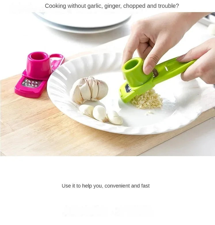 1 Pack Manual Mini Garlic Grinder Creative Garlic Press Garlic Mash Tool Portable Kitchen Gadgets for Home Cooking