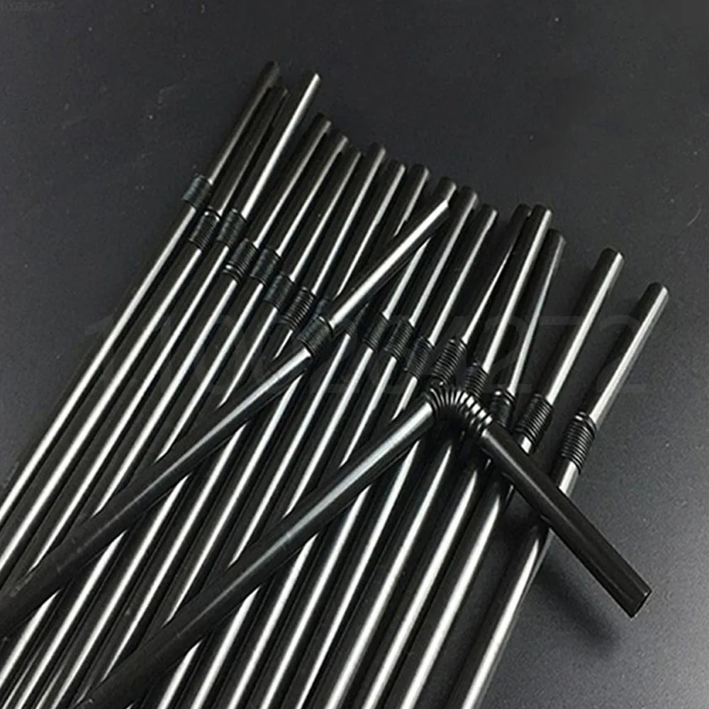 50-3000PCS Colorful & Black Drinking Kunststof Straws Bar Party Wedding Kitchen pajitas plastique Beverage Straw Wholesale