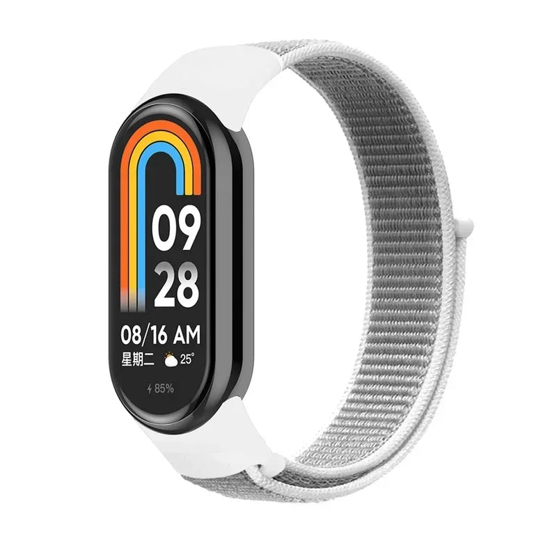 Nylon Loop Sports Strap for Xiaomi Mi Band 9 NFC SmartWatch Wristband Replacement Correa Mi band 9-8 Bracelet Belt Accessories