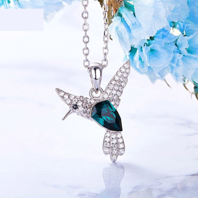 Swarovski Crystal Bird Necklace in 925 Silver