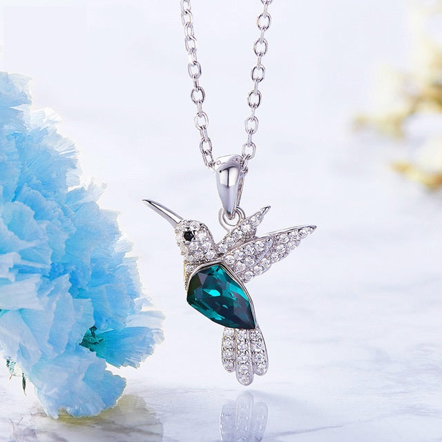 Swarovski Crystal Bird Necklace in 925 Silver